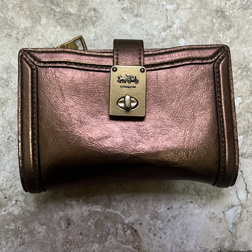 COACH Metallic Leather Wallet